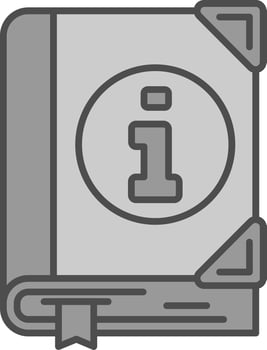 Guide Line Filled Greyscale Icon vector