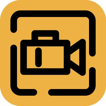 Video Skined Filled Icon vector