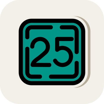 Twenty Five Line Filled White Shadow Icon vector