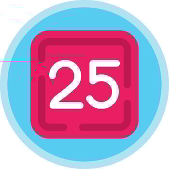 Twenty Five Flat Multi Circle Icon vector