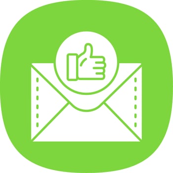 Like Glyph Curve Icon vector
