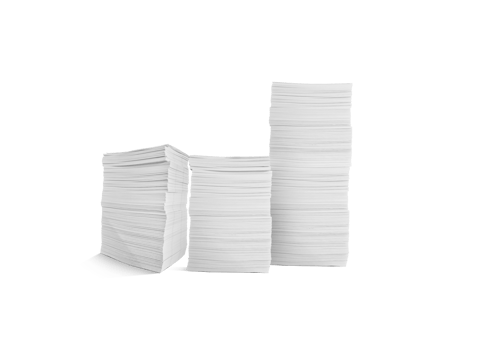 pile of paper documents Document work in the office. Isolated pile PNG transparent