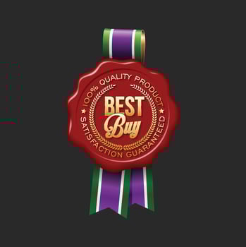 Best choice, order now, special offer, new and big sale banners. Red ribbons, tags and stickers. Vector illustration.