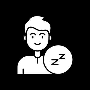 Sleep Glyph Inverted Icon vector