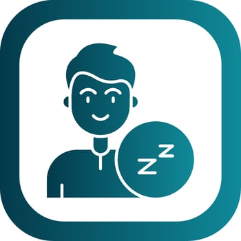 Sleep Glyph Gradient Round Corner Icon vector
