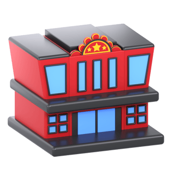 3D Illustration Cinema cinema building png