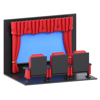 3D Illustration Cinema cinema hall png