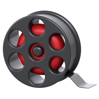 3D Illustration Cinema movie reel png