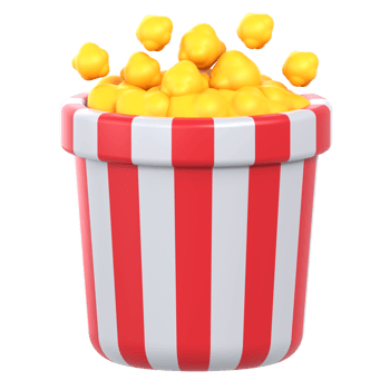 3D Illustration Cinema popcorn png