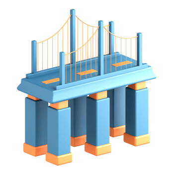3D Illustration City bridge png