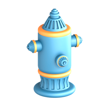 3D Illustration City fire hydrant png