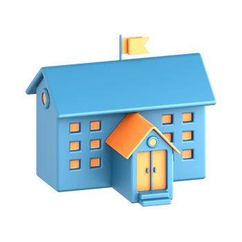 3D Illustration City school png
