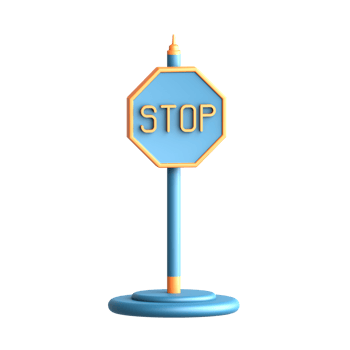 3D Illustration City stop sign png