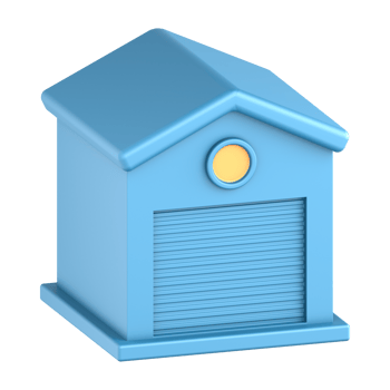 3D Illustration City warehouse png