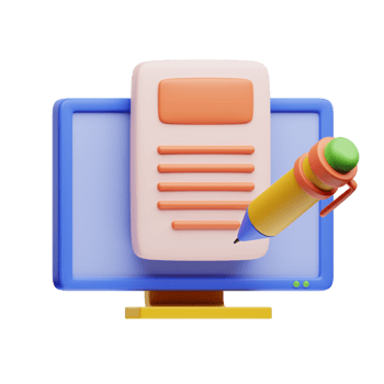 3D Illustration article blog png