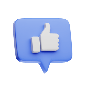 3D Illustration like button png