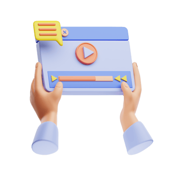 3D Illustration video content png