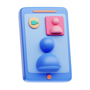 3D Illustration video call png