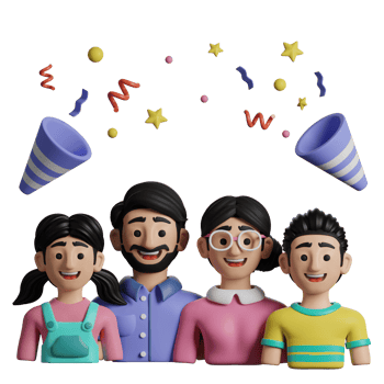3D Illustration Family celebration png