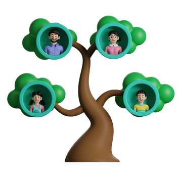 3D Illustration Family tree png