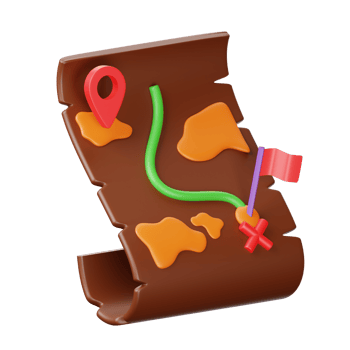 3D Fantasy Illustration adventure map png