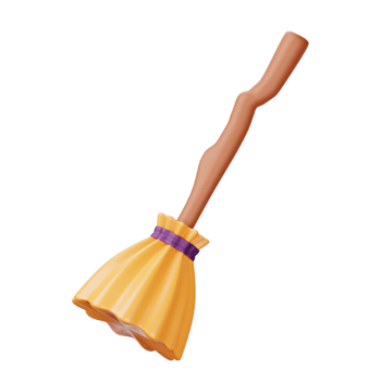 3D Fantasy Illustration flying brooms png