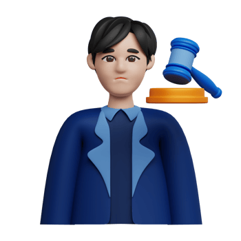 3D Illustration Law defendant male png