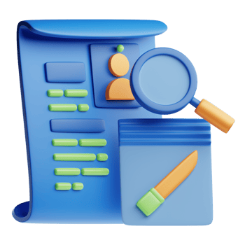 3D Illustration Law evidence png