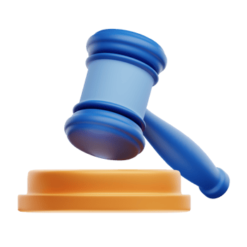 3D Illustration Law gavel png