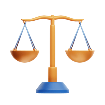 3D Illustration Law scales of justice png