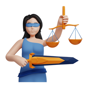 3D Illustration Law lady justice png