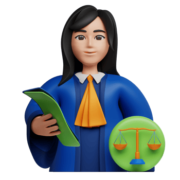 3D Illustration Law lawyer female png
