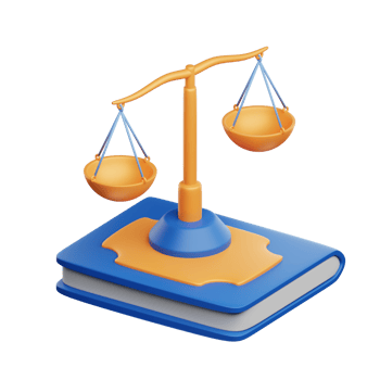 3D Illustration Law trial png