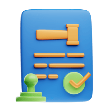 3D Illustration Law verdict png