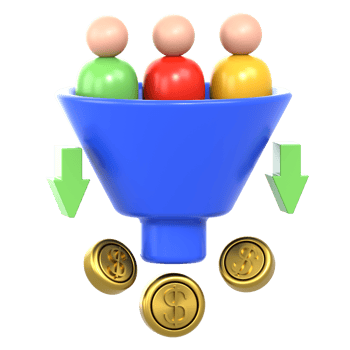 3D Illustration Business conversion rate png