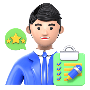 3D Illustration Business feedback and self assessment png