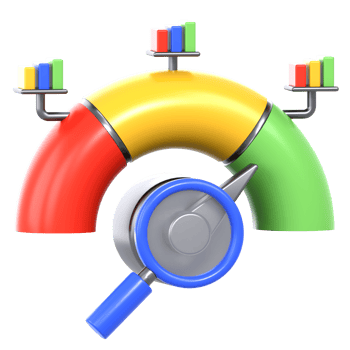 3D Illustration Business performance analysis png
