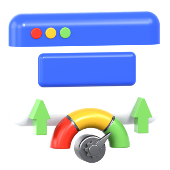 3D Illustration Business website performance png