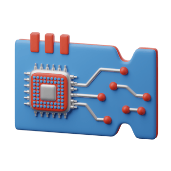 3D Illustration Robot Technology circuit board png