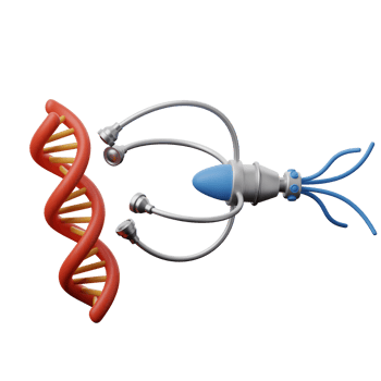 3D Illustration Robot Technology nanobot png