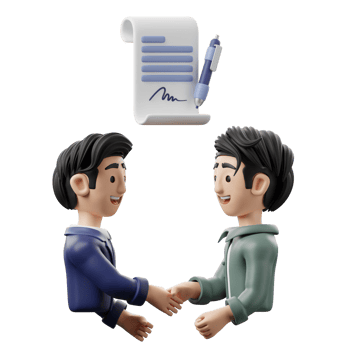 3D Illustration Business Teamwork agreement png