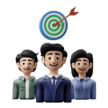 3D Illustration Business Teamwork Goal png