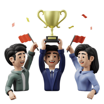3D Illustration Business Teamwork Victory png