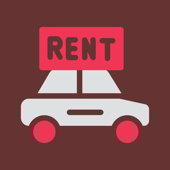 Rent a Car Vector Icon