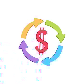 stock investment portfolio cartoon vector illustration
