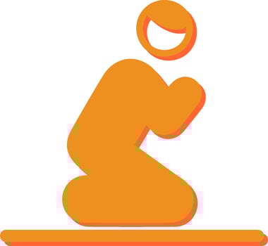 Offering Prayer Vector Icon