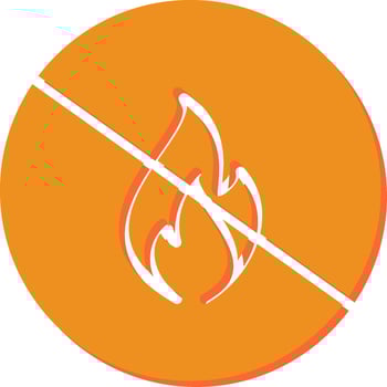 Danger of Flame Vector Icon