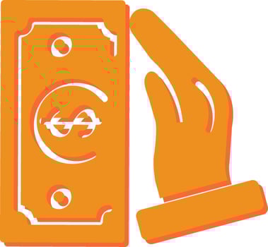 Cash Receiving Vector Icon