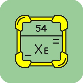 Xenon Filled Yellow Icon vector