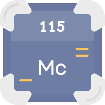 Moscovium Flat Light Icon vector